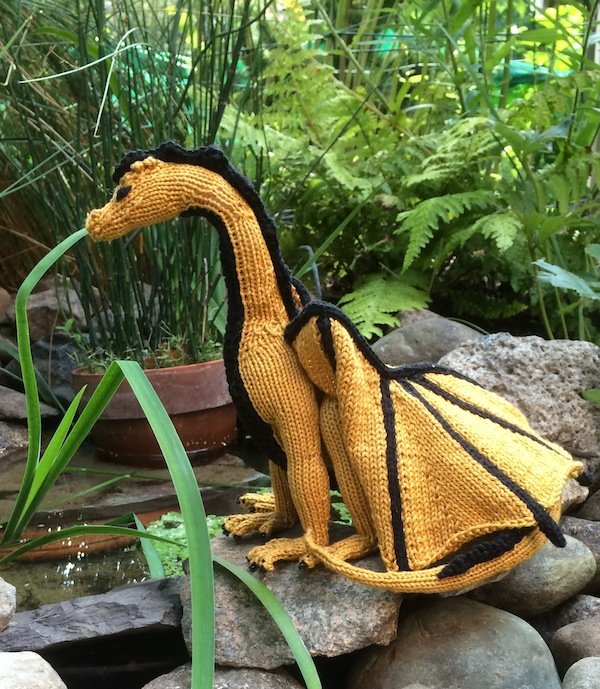 dragon at pond